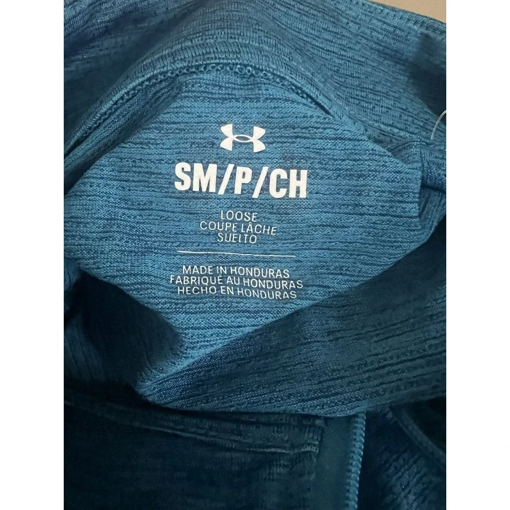 NEW! Under Armour Mens UA Tech Vent 1/2 Zip Blue Long Sleeve Stretch Small (a58)